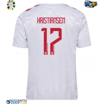 Moški Nogometni dresi Danska Victor Kristiansen #17 Gostujoči EP 2024 Kratek Rokav